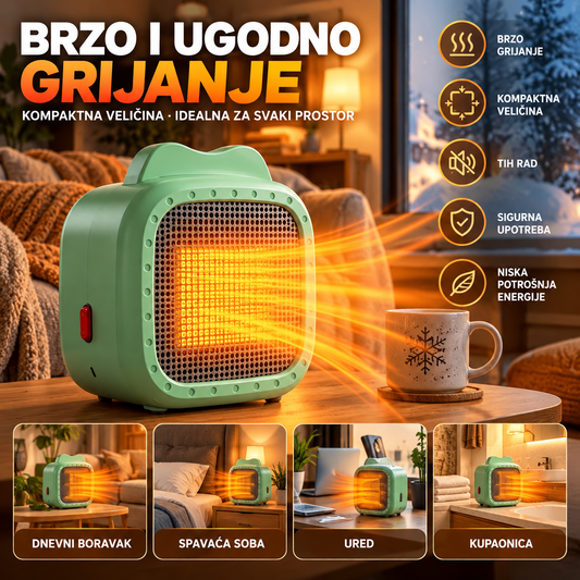 Prenosiva Mini Grijalica - Idealna za svaki prostor