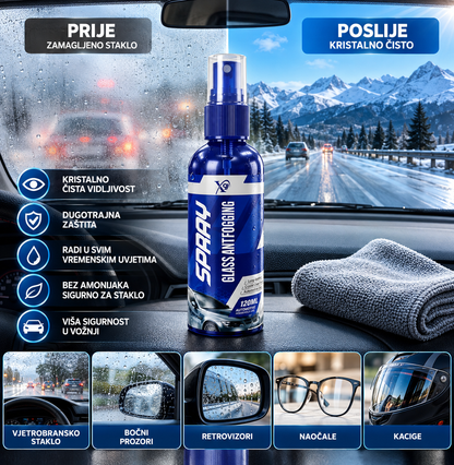 Anti-Fog Sprej za Staklo – Jedno Nanošenje, do 45 Dana Zaštite