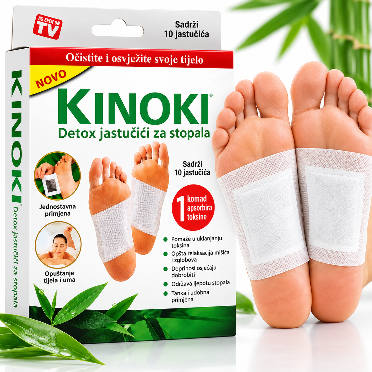 Kinoki Detox Flasteri za Stopala - 20 Komada
