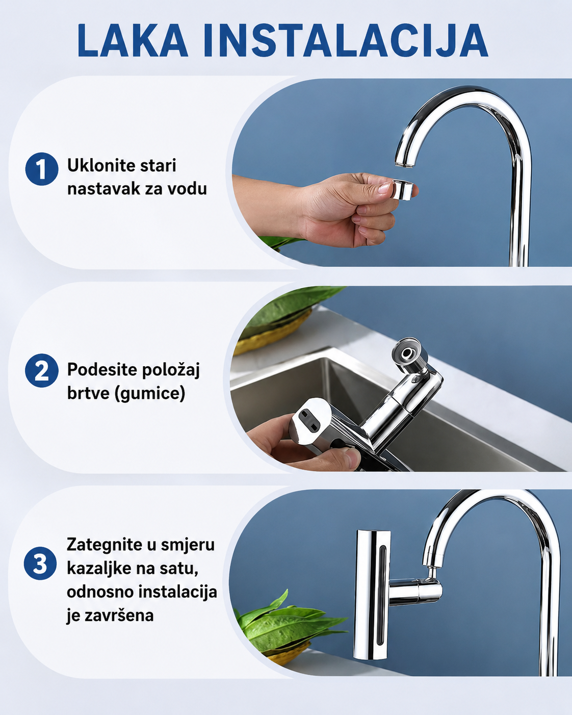 360° Rotirajući Tuš Nastavak za Slavinu