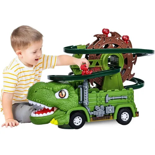 🦖🚚 Dino Kamion sa Penjalicom – Zabavna Trka Dinosaura sa Svjetlima i Muzikom 🌈✨