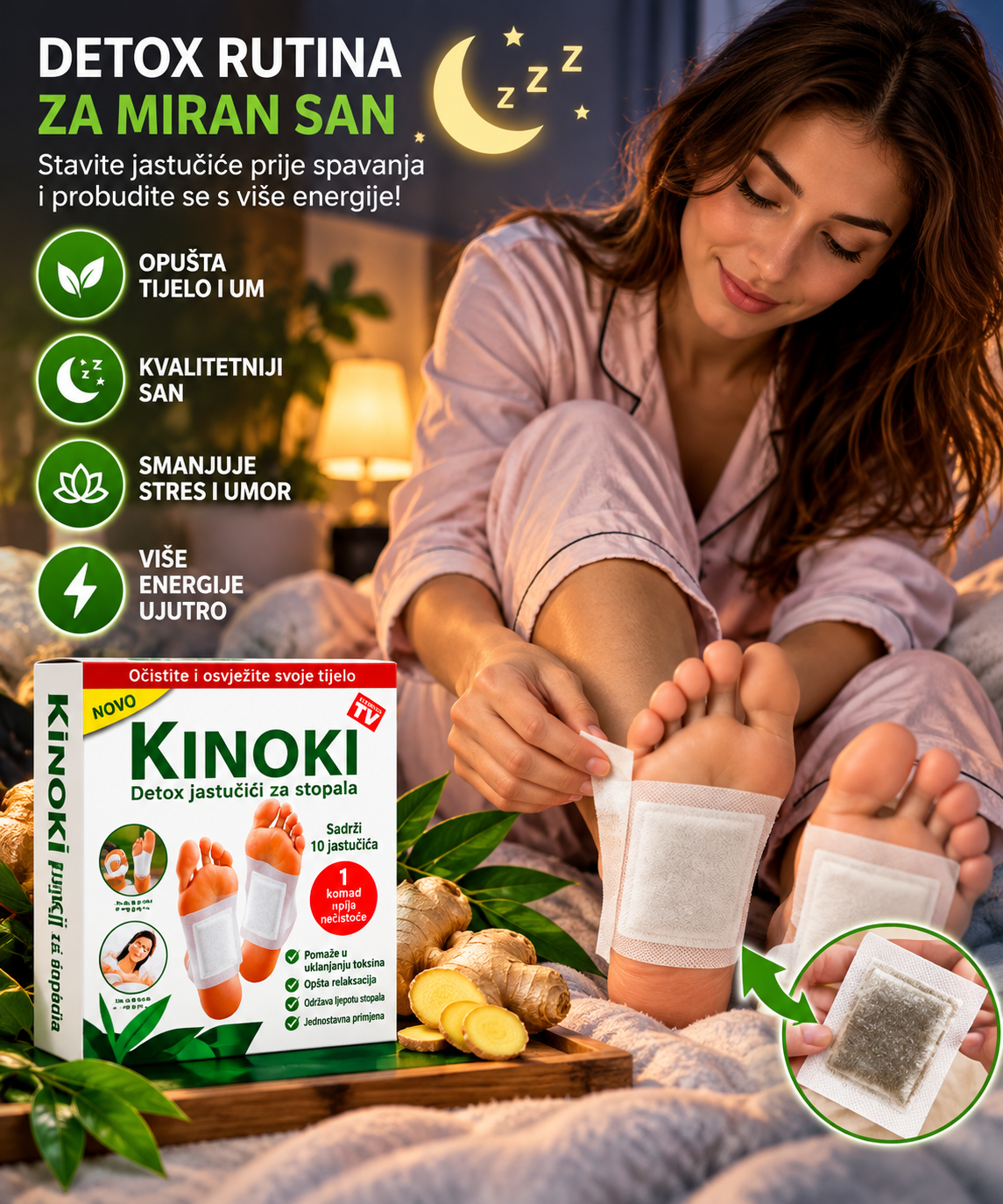 Kinoki Detox Flasteri za Stopala - 20 Komada